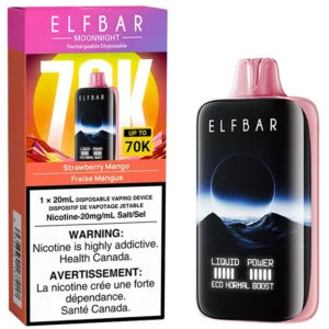 Elfbar MoonNight 70K Disposable Vape: Strawberry Mango (20mL)