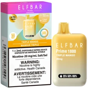 Elfbar Prime 1800 Disposable Vape: Triple Mango (2mL)