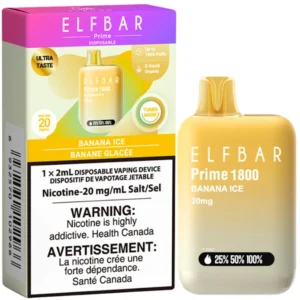 Elfbar Prime 1800 Disposable Vape: Banana Ice (2mL)