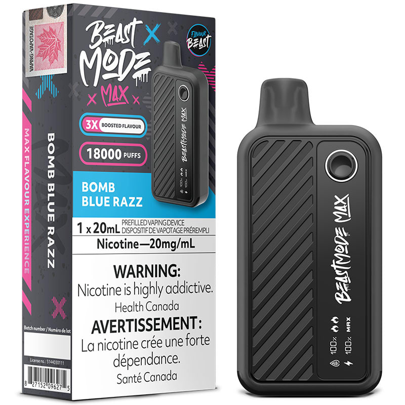 Flavour Beast - Beast Mode Max 18K Disposable Vape: Bomb Blue Razz (20mL)
