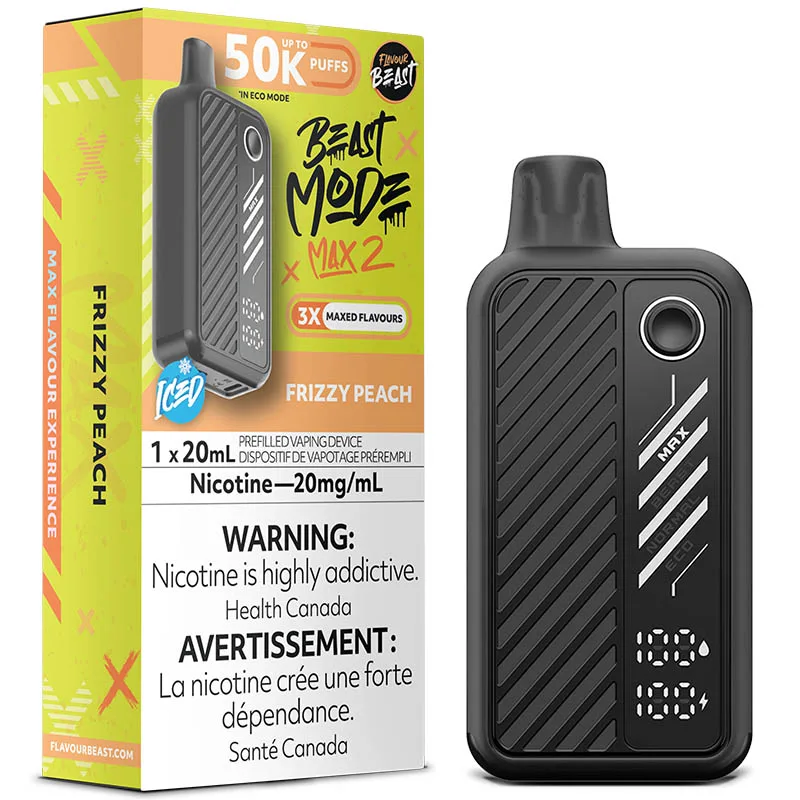 Flavour Beast - Beast Mode Max 2 Disposable Vape: Frizzy Peach Iced (20mL)
