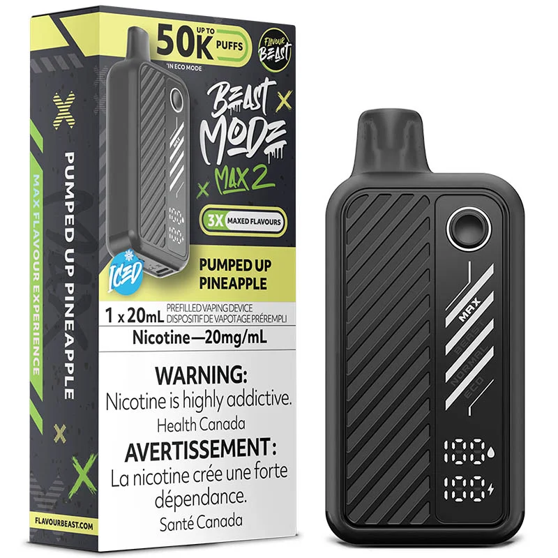 Flavour Beast - Beast Mode Max 2 Disposable Vape: Pumped Up Pineapple Iced (20mL)