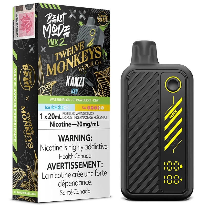 Flavour Beast x Twelve Monkeys - Beast Mode Max 2 Disposable Vape: Kanzi Iced (20mL)