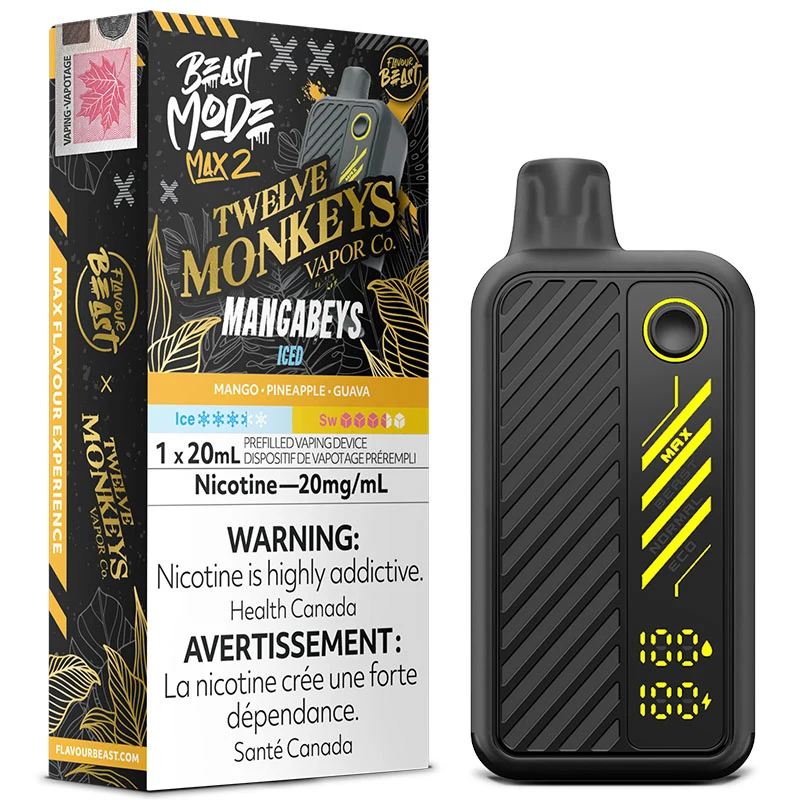 Flavour Beast x Twelve Monkeys - Beast Mode Max 2 Disposable Vape: Mangabeys Iced (20mL)