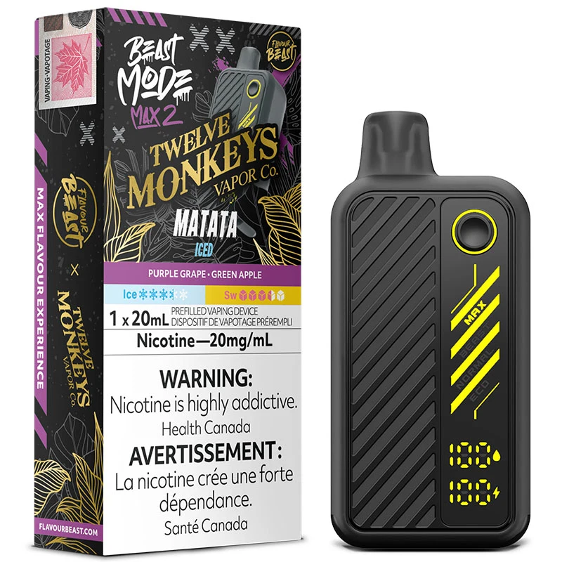 Flavour Beast x Twelve Monkeys - Beast Mode Max 2 Disposable Vape: Matata Iced (20mL)