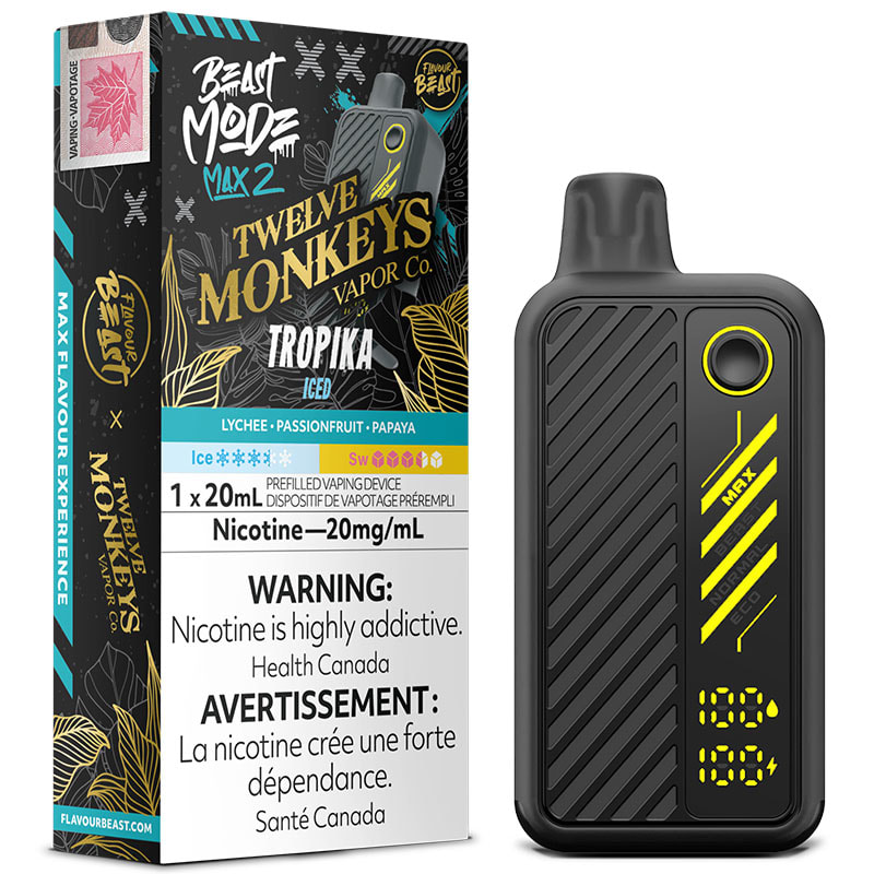 Flavour Beast x Twelve Monkeys - Beast Mode Max 2 Disposable Vape: Tropika Iced (20mL)