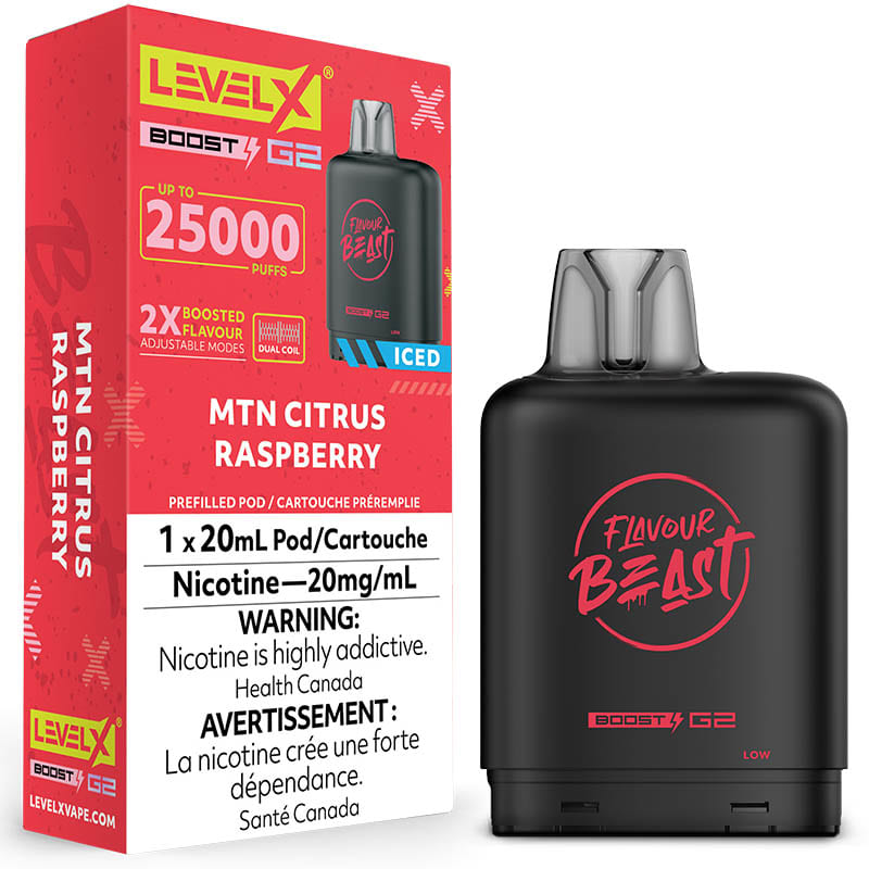 Level X Boost G2 Pod - Flavour Beast: Mtn Citrus Raspberry Iced(20mL)