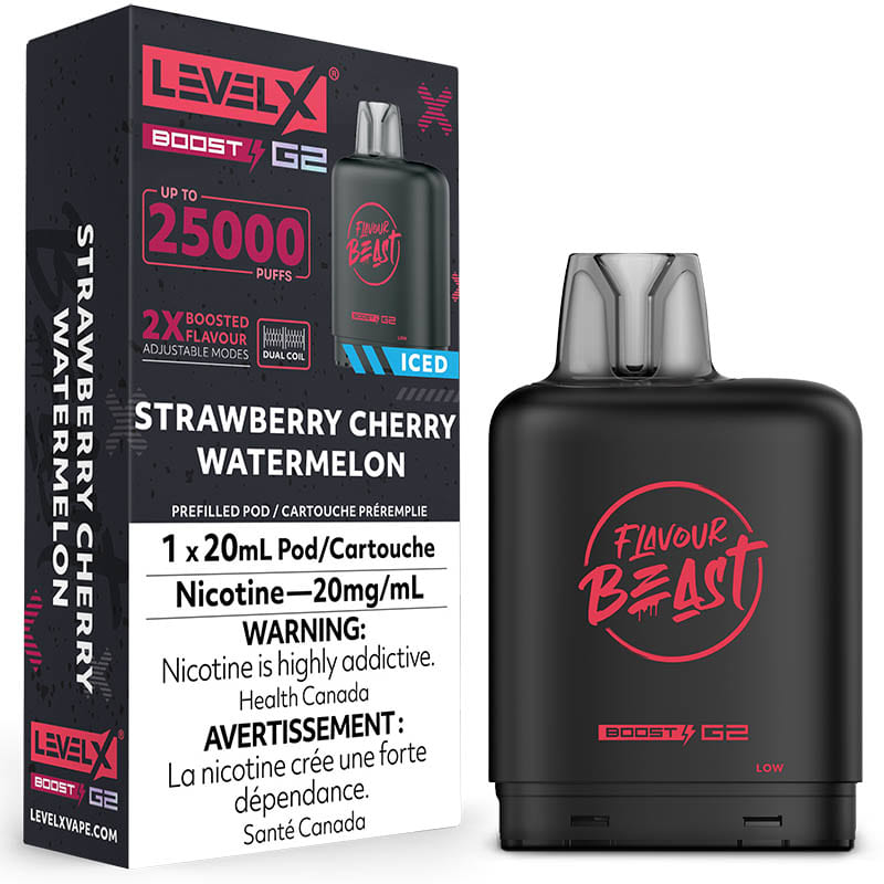 Level X Boost G2 Pod - Flavour Beast: Strawberry Cherry Watermelon Iced (20mL)