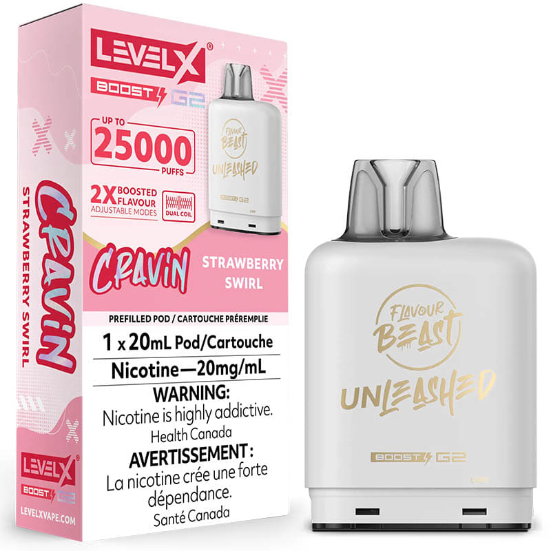 Level X Boost G2 Pod - Flavour Beast Unleashed: Cravin Strawberry Swirl (20mL)