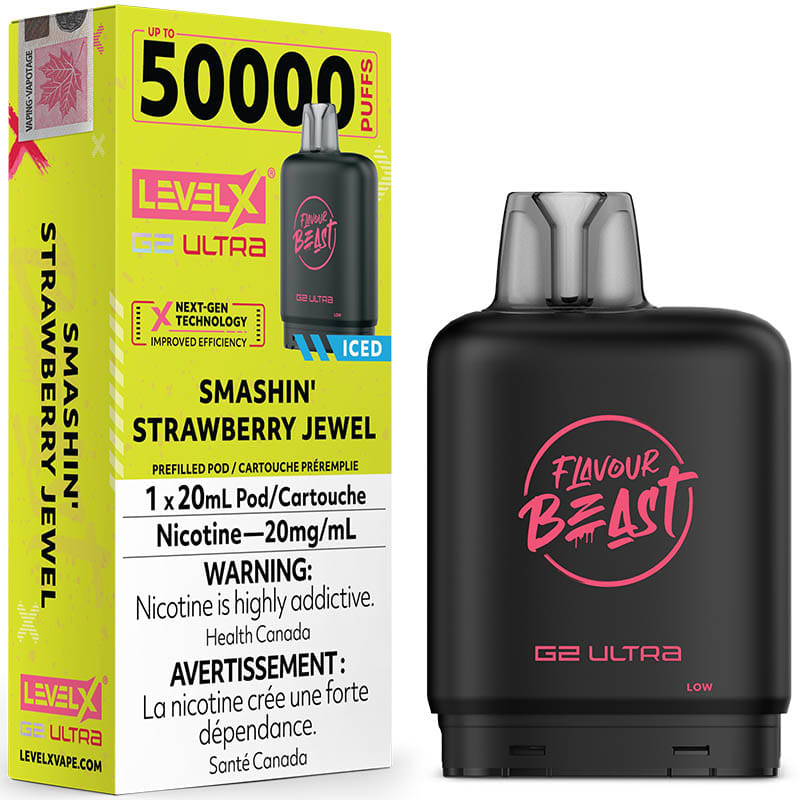 Level X G2 Ultra Pod - Flavour Beast: Smashin' Strawberry Jewel Iced (20mL)