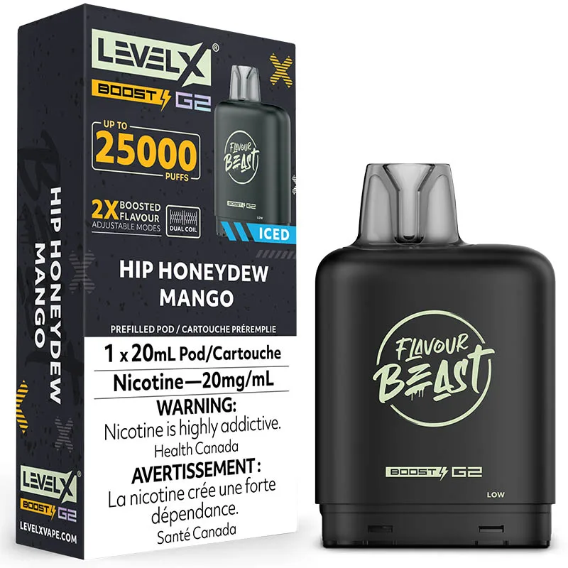 Level X Boost G2 Pod - Flavour Beast: Hip Honeydew Mango (20mL)