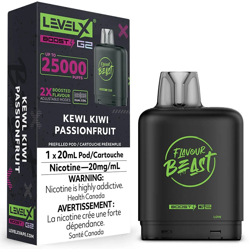 Level X Boost G2 Pod - Flavour Beast: Kewl Kiwi Passionfruit (20mL)