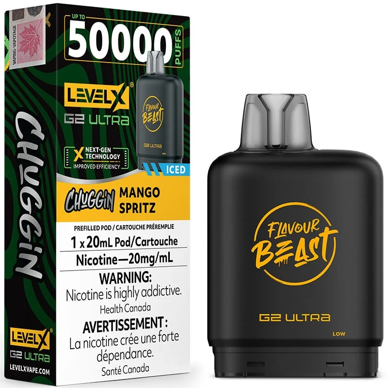 Level X G2 Ultra Pod - Flavour Beast: Chuggin' Mango Spritz Iced (20mL)
