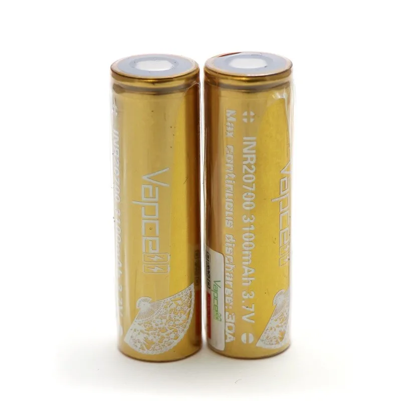 Vapcell 20700 Gold 30A 3100 mAh Batteries (2 pack)