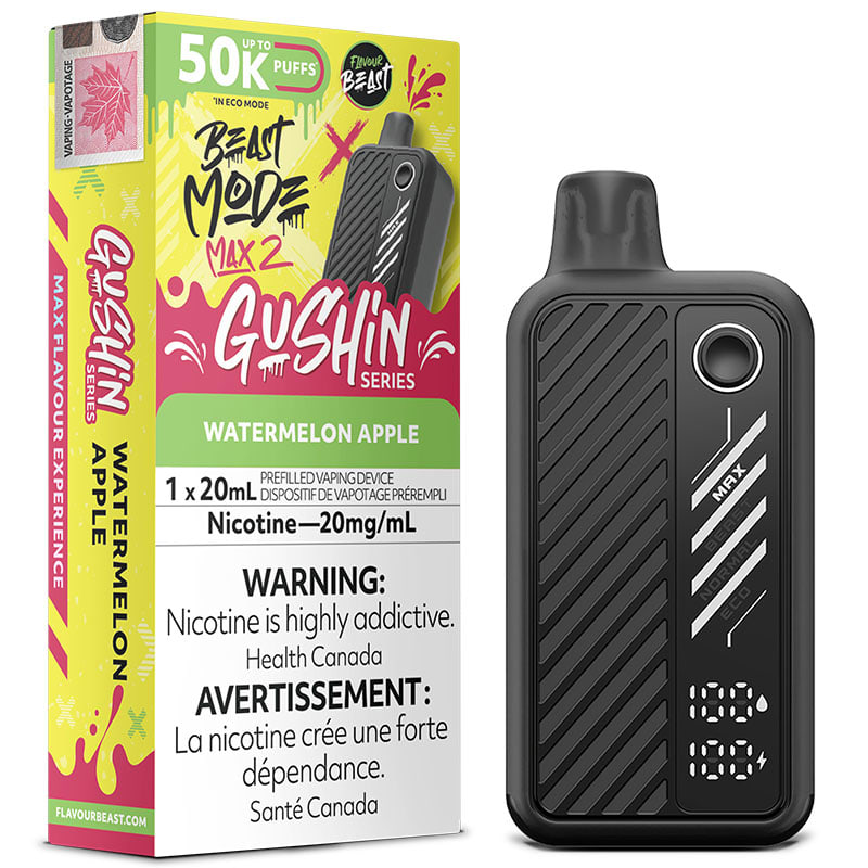 Flavour Beast - Beast Mode Max 2 Disposable Vape: Gushin Watermelon Apple (20mL)