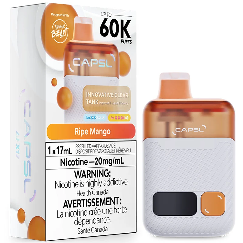 Flavour Beast CAPSL 60K Disposable Vape: Ripe Mango (17mL)