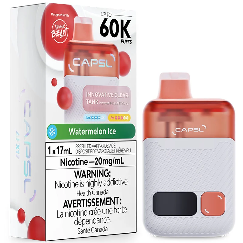 Flavour Beast CAPSL 60K Disposable Vape: Watermelon Ice (17mL)