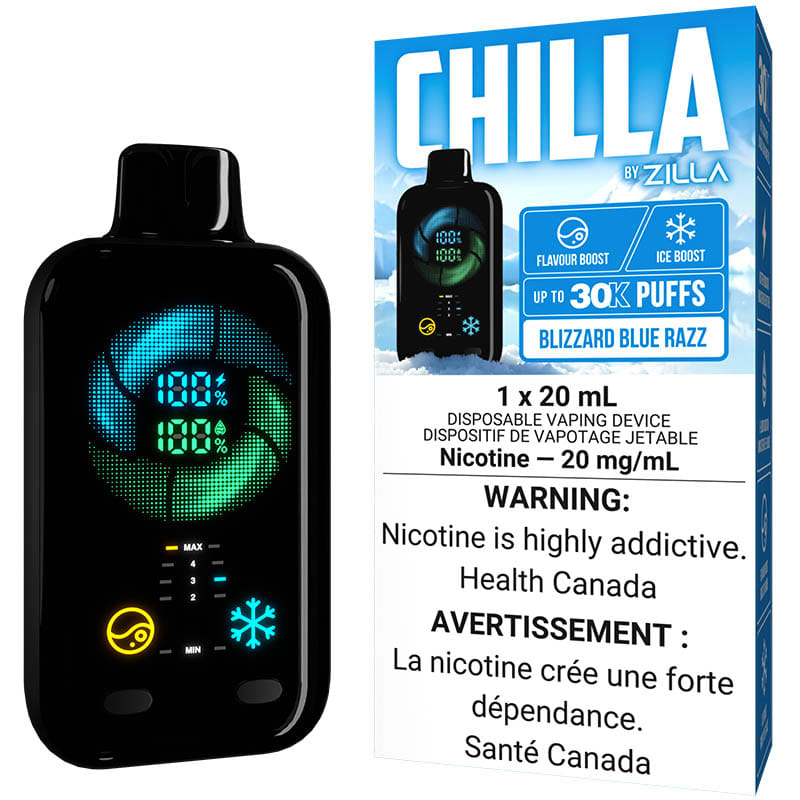 Chilla by Zilla Disposable Vape: Blizzard Blue Razz (20mL)