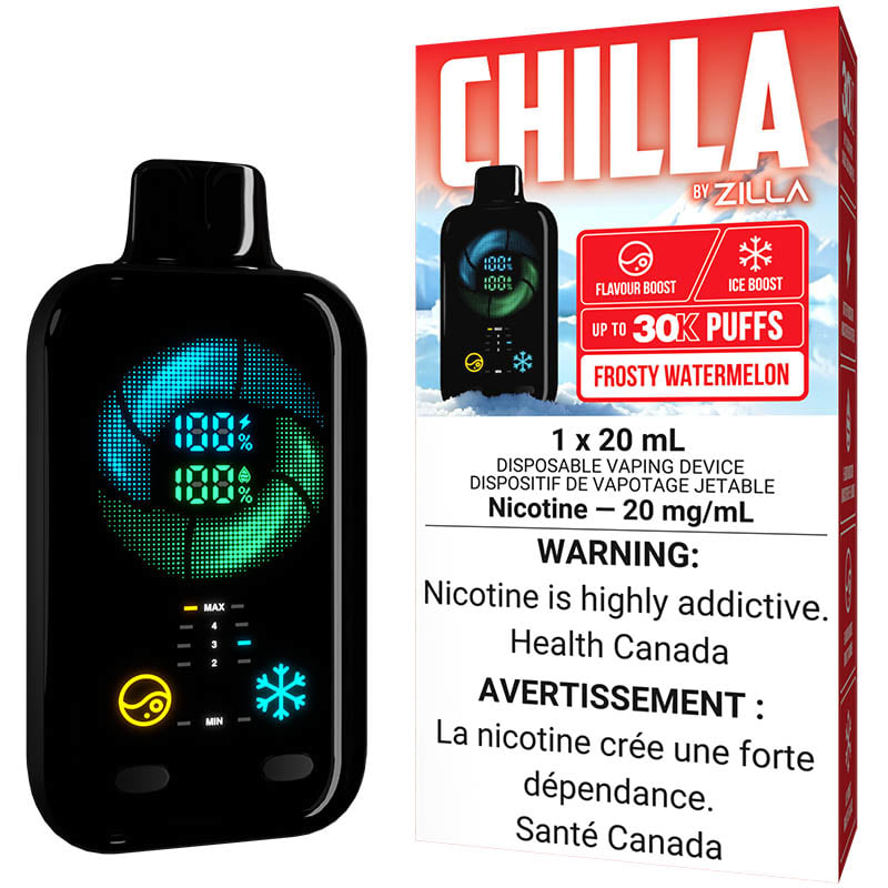 Chilla by Zilla Disposable Vape: Frosty Watermelon (20mL)