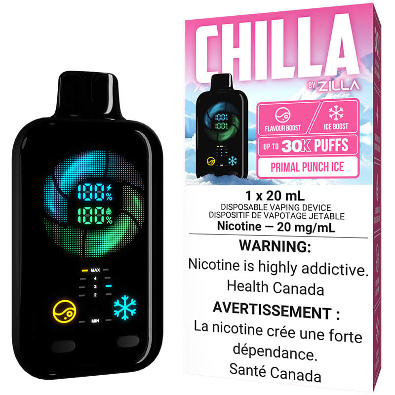 Chilla by Zilla Disposable Vape: Primal Punch Ice (20mL)