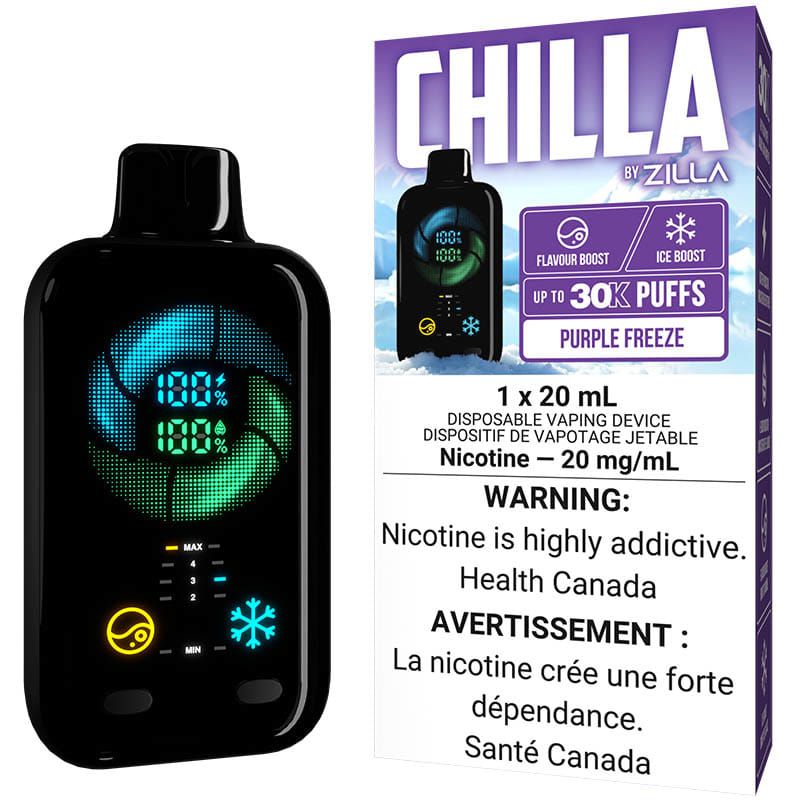 Chilla by Zilla Disposable Vape: Purple Freeze (20mL)
