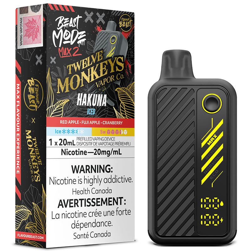 Flavour Beast x Twelve Monkeys - Beast Mode Max 2 Disposable Vape: Hakuna Iced (20mL)