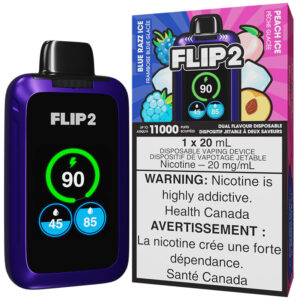 Flip 2 Disposable Vape: Blue Razz Ice & Peach Ice (1pk)