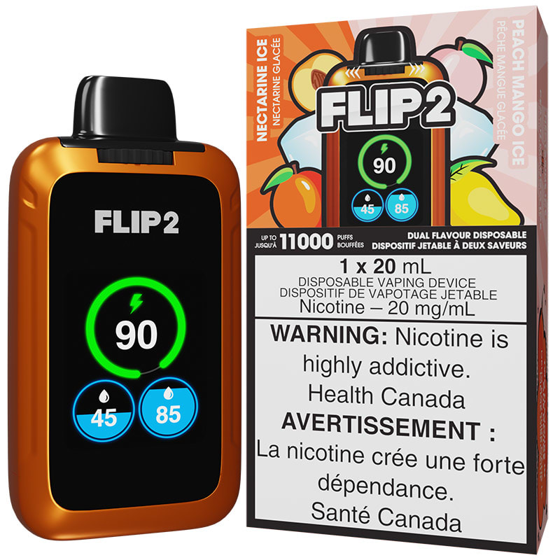 Flip 2 Disposable Vape: Nectarine Ice & Peach Mango Ice (1pk)