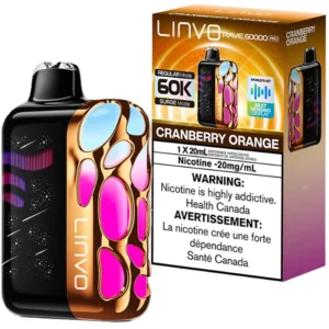 Linvo Rave 60000 Pro Disposable Vape: Cranberry Orange (20mL)