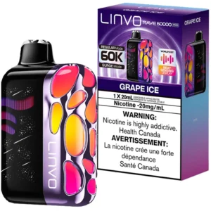Linvo Rave 60000 Pro Disposable Vape: Grape Ice (20mL)