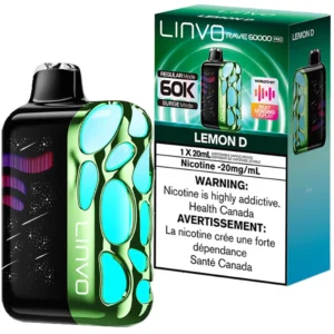 Linvo Rave 60000 Pro Disposable Vape: Lemon D (20mL)