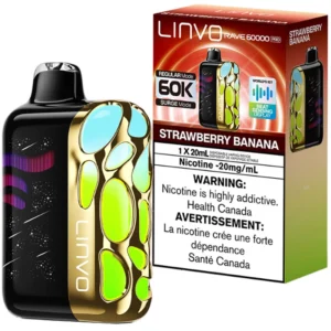 Linvo Rave 60000 Pro Disposable Vape: Strawberry Banana (20mL)