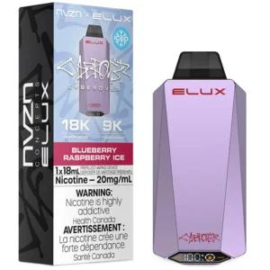 NVZN Elux Cyberover 18K Disposable Vape: Blueberry Raspberry Ice (18mL)