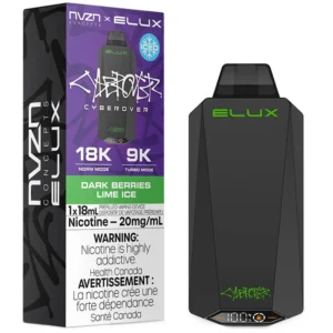 NVZN Elux Cyberover 18K Disposable Vape: Dark Berries Lime Ice (18mL)