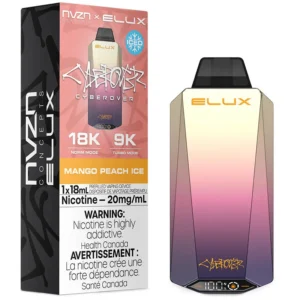 NVZN Elux Cyberover 18K Disposable Vape: Mango Peach Ice (18mL)