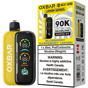 Oxbar x Rocky Vapor Maglink Hybrid Disposable Vape: Blueberry Raspberry Lemon (30mL)