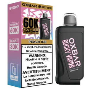 Oxbar x Rocky Vapor SVOPP 60K Pod: Peach Ice (25mL)