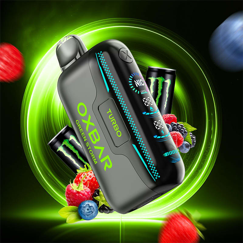 Oxbar x Rocky Vapor G42K Disposable Vape: Green Storm (20mL)