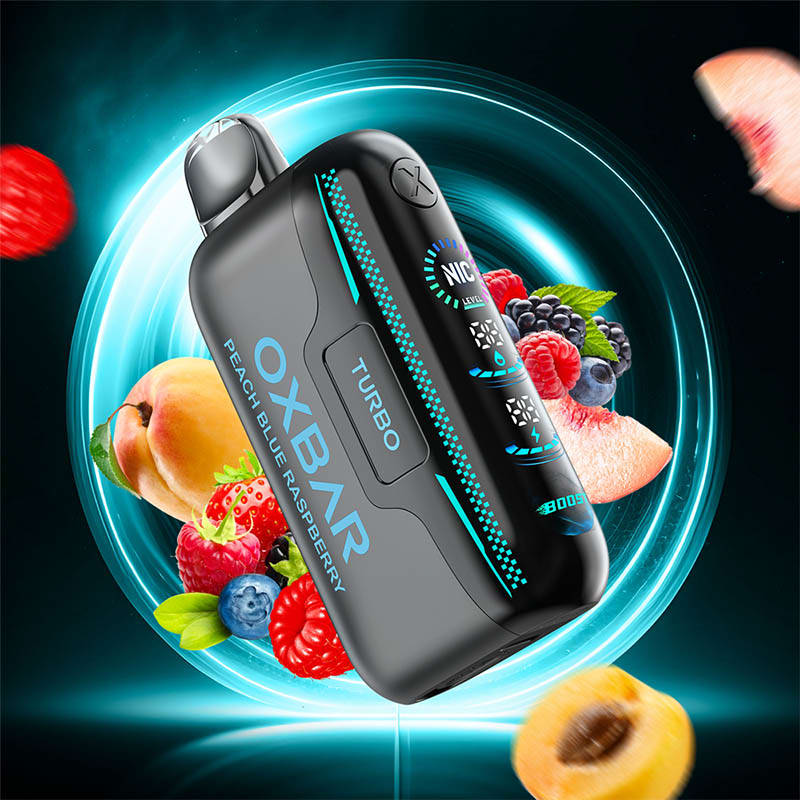 Oxbar x Rocky Vapor G42K Disposable Vape: Peach Blue Raspberry (20mL) - Image 2