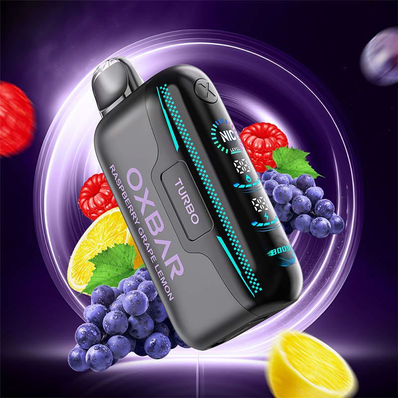 Oxbar x Rocky Vapor G42K Disposable Vape: Raspberry Grape Lemon (20mL) - Image 2