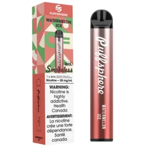 Puffsphere Smokeless Disposable Vape: Watermelon Ice (6mL)