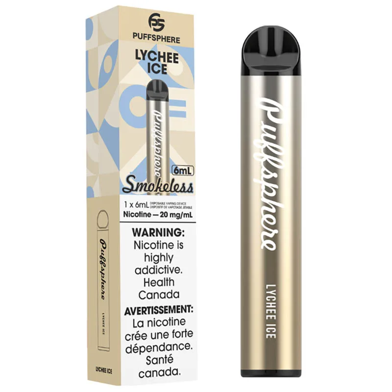 Puffsphere Smokeless Disposable Vape: Lychee Ice (6mL)