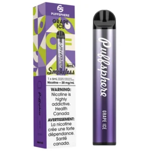 Puffsphere Smokeless Disposable Vape: Grape Ice (6mL)