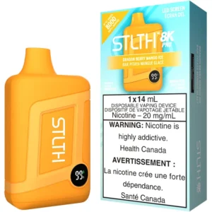 STLTH 8K Pro Disposable Vape: Dragon Berry Mango Ice (1pk)