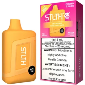 STLTH 8K Pro Disposable Vape: Juicy Peach Ice (1pk)
