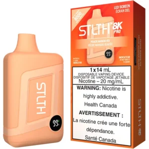 STLTH 8K Pro Disposable Vape: Peach Mango Ice (1pk)