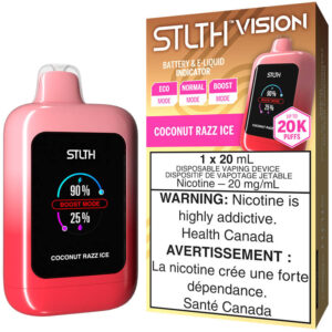 STLTH Vision Disposable Vape: Coconut Razz Ice (20mL)