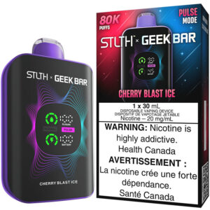 STLTH x Geek Bar 80K Disposable Vape: Cherry Blast Ice (30mL)