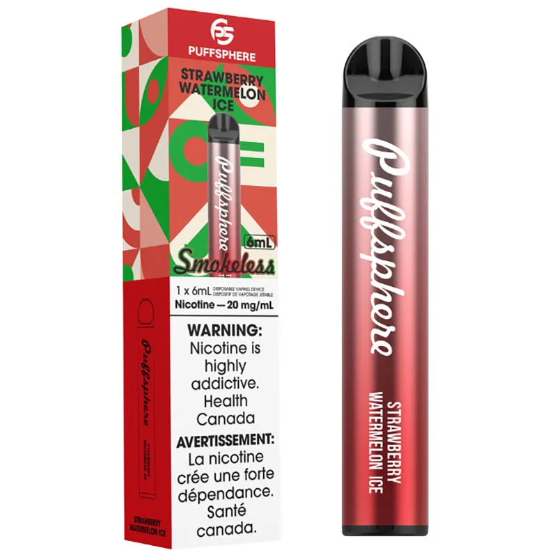 Puffsphere Smokeless Disposable Vape: Strawberry Watermelon Ice (6mL)